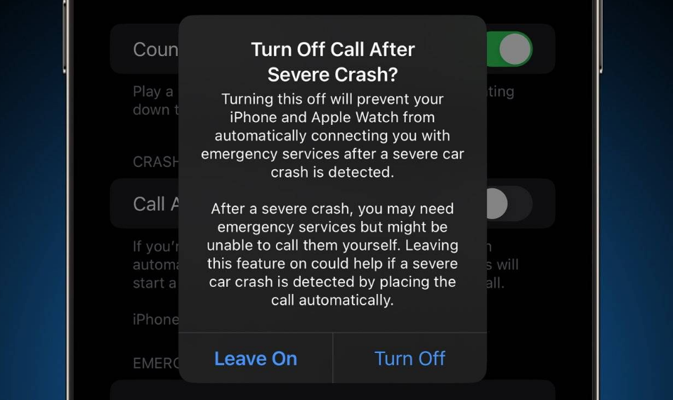 华州苹果14维修分享 iPhone 14 和 Apple Watch 上关闭崩溃检测 