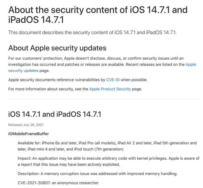 华州苹果手机维修分享iOS 14.7.1 正式版更新内容及升级方法 